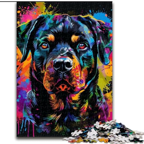Rottweiler-Puzzle mit 1000 Teilen für Erwachsene, für Teenager und Familienspaß – DIY-Denkspiel, Geschenk, 26x38cm Rottweiler-Puzzle mit 1000 Teilen für Erwachsene, für Teenager und Familienspaß – DIY-Denkspiel, Geschenk, 26x38cm von LYXIANY