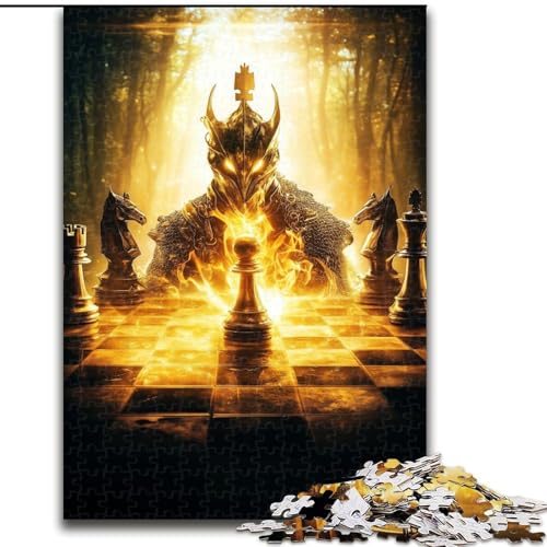 Schach-Puzzles für Teenager mit 1000 Teilen, Stressabbau, Zeitvertreib zu Hause, Stärkung der Liebe zwischen Paaren (26x38cm) von LYXIANY
