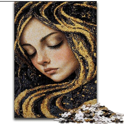 Schlafende Frau, Puzzle für Erwachsene und Jugendliche, 1000-teiliges Puzzle, anspruchsvolles Spiel und Künstlersammlung für die ganze Familie, bildende Kunst für Kinder ab 14 Jahren (26x38cm) von LYXIANY