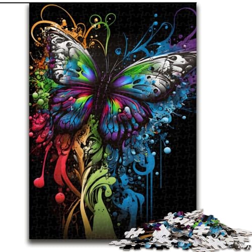 Schmetterling in Graffiti-Kunst, 1000-teiliges Puzzle, Puzzles für Erwachsene, anspruchsvolles Denkspiel, Familienaktivität, Heimdekoration, Größe 50x75cm Schmetterling in Graffiti-Kunst, 1000-teiliges Puzzle, Puzzles für Erwachsene, anspruchsvolles Denkspiel, Familienaktivität, Heimdekoration, Größe 50x75cm von LYXIANY