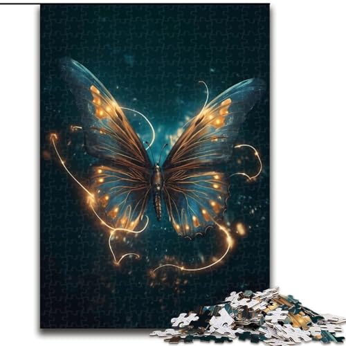 Schmetterlings-Beleuchtungspuzzle, 1000 Teile, für Erwachsene, Kartonpuzzle, Weihnachten, Halloween, Ostern, Neujahr, Größe 38x26cm Schmetterlings-Beleuchtungspuzzle, 1000 Teile, für Erwachsene, Kartonpuzzle, Weihnachten, Halloween, Ostern, Neujahr, Größe 38x26cm von LYXIANY