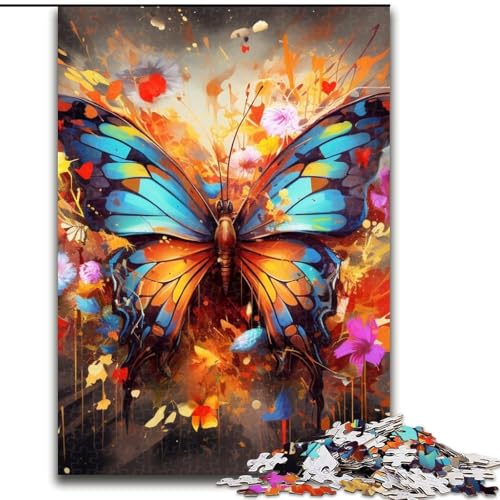 Schmetterlings-Puzzle mit 1000 Teilen für Erwachsene, anspruchsvolles Denkspiel für Teenager, Spaß für den Spieleabend mit der Familie, 26x38cm Schmetterlings-Puzzle mit 1000 Teilen für Erwachsene, anspruchsvolles Denkspiel für Teenager, Spaß für den Spieleabend mit der Familie, 26x38cm von LYXIANY