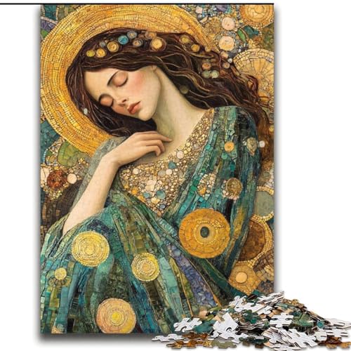 Schöne schlafende Frau, Puzzle für Teenager, 2000 Teile, Lernspielzeug, Familienspiele mit passendem Poster und Quizblatt (70x100cm) von LYXIANY