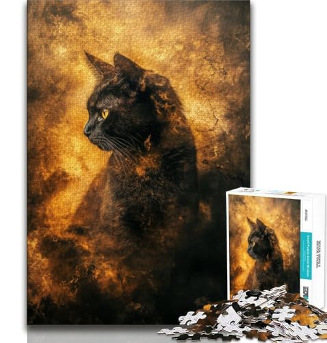 Schwarz-weißes Katzen-Puzzle für Erwachsene, 1000-teiliges Puzzle, Denkspiel, Wanddekoration, einzigartige Geburtstags, 50x75cm Schwarz-weißes Katzen-Puzzle für Erwachsene, 1000-teiliges Puzzle, Denkspiel, Wanddekoration, einzigartige Geburtstags, 50x75cm von LYXIANY
