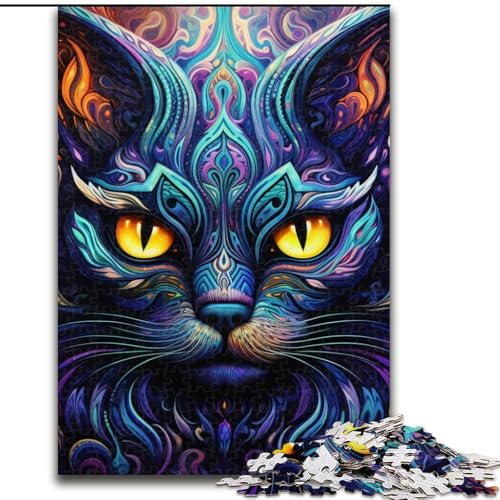 Schwarze Katze, 1000-teiliges Puzzle für Erwachsene, anspruchsvolles Denkspiel für Teenager, Spaß für den Spieleabend mit der Familie, 26x38cm Schwarze Katze, 1000-teiliges Puzzle für Erwachsene, anspruchsvolles Denkspiel für Teenager, Spaß für den Spieleabend mit der Familie, 26x38cm von LYXIANY