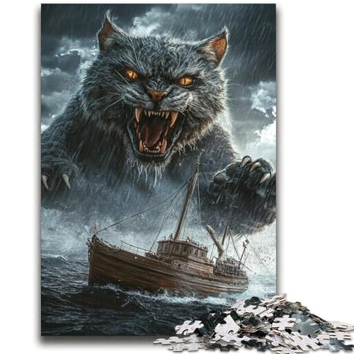 Seekatzen-Monster-Puzzle mit 1000 Teilen für Erwachsene, anspruchsvoll zu vervollständigen, Aber lustig und humorvoll, einzigartige Heimdekoration und Geschenke (38x52cm) von LYXIANY