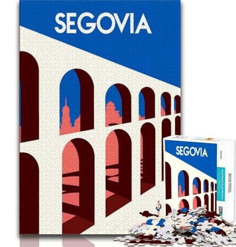 Segovia City, Spanien, 1000-teiliges Puzzle für Erwachsene und Jugendliche, Quizspiel, Wanddekoration, einzigartige Geburtstags, 50x75cm Segovia City, Spanien, 1000-teiliges Puzzle für Erwachsene und Jugendliche, Quizspiel, Wanddekoration, einzigartige Geburtstags, 50x75cm von LYXIANY