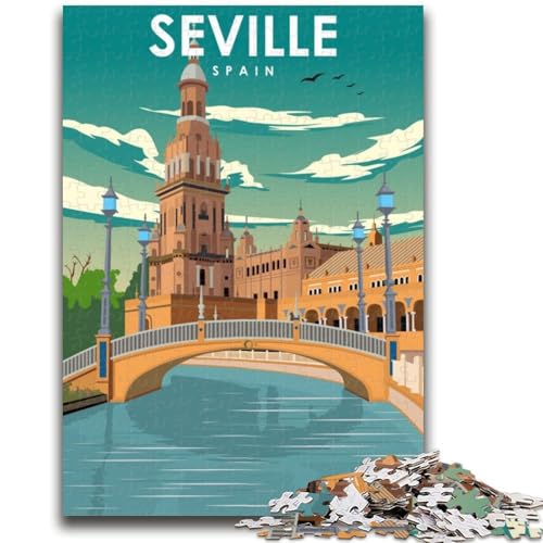 Sevilla, Spanien, Reise-Kunst-Puzzle, 1000 Teile für Erwachsene, anspruchsvolles Spiel, Geschenke für die ganze Familie, 1000 Teile (50x75cm) von LYXIANY