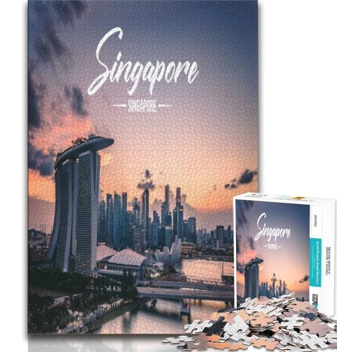 Singapur 1000-teiliges Puzzle für Teenager, Lernspielzeug, ganze Familie, 50x75cm von LYXIANY