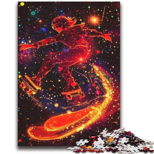 Skateboard-Enthusiasten-Puzzle für Erwachsene, 1000 Teile, Stressabbau, schwierige Herausforderung, gutes Geschenk für die ganze Familie (38x52cm) von LYXIANY