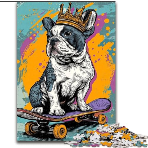 Skateboard-Puzzle mit französischer Bulldogge,1000 Teile,für Teenager,hilft dem Gehirn beim Trainieren,süchtig machendes Spielzeug,um Geduld zu fördern,einzigartiges Herausforderungsspiel (26x38cm) Skateboard-Puzzle mit französischer Bulldogge,1000 Teile,für Teenager,hilft dem Gehirn beim Trainieren,süchtig machendes Spielzeug,um Geduld zu fördern,einzigartiges Herausforderungsspiel (26x38cm) von LYXIANY