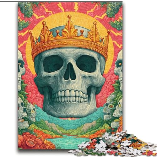 Skeleton King Puzzle für Erwachsene, 2000 Teile, Stressabbau, Staycation, Zeit totschlagen, mit passendem Poster und Quizblatt (70x100cm) von LYXIANY