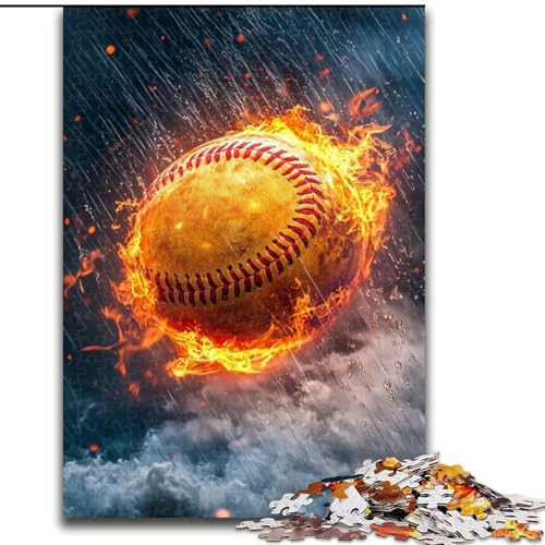 Softball-Sportpuzzles für Teenager, 1000-teiliges Puzzle, Kunst, interessante Wunschliste zur Stressreduzierung mit Weihnachtsmann für 14-Jährige (50x75cm) von LYXIANY