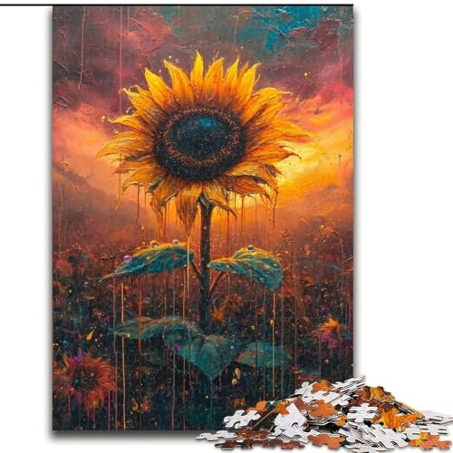 Sonnenblumen-Graffiti-Puzzle, 1000 Teile, für Teenager, Geschenke, lustige Spiele für die ganze Familie, Aktivitäten zu Hause, Geburtstagsgeschenk, Reisegeschenke (50x75cm) von LYXIANY