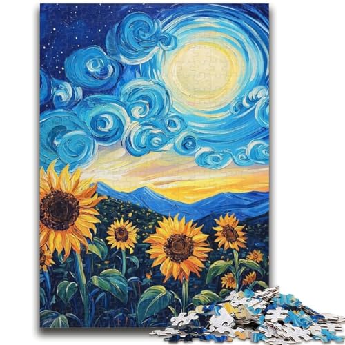 Sonnenblumen-Puzzles für Erwachsene und Teenager, Puzzle, Spielzeug, Lernspiele, Stressabbau, tolle Geschenke und Spielzeuge (38x26cm) von LYXIANY