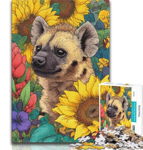 Sonnenblumenhyänen-Puzzle für Erwachsene, 1000-teiliges Puzzle, Denkspiel, Wanddekoration, einzigartige Geburtstags, 38x26cm Sonnenblumenhyänen-Puzzle für Erwachsene, 1000-teiliges Puzzle, Denkspiel, Wanddekoration, einzigartige Geburtstags, 38x26cm von LYXIANY