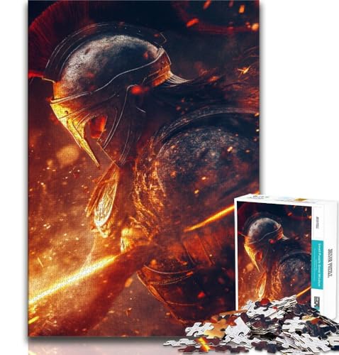 Spartanischer Krieger, Mal-Puzzle, 1000 Teile, für Teenager, zum Zeitvertreib zu Hause, jedes Teil ist einzigartig – anspruchsvolles Familienspiel (38x26cm) von LYXIANY
