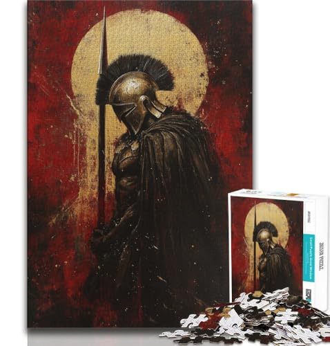 Spartanischer Krieger, Mal-Puzzle für Teenager, 1000 Puzzles, Spielzeug, Lernspiele, Stressabbau, geeignet als Schreibtischdekoration (38x26cm) von LYXIANY