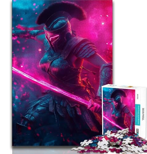 Spartanischer Krieger, Mal-Puzzles für Teenager, dekomprimierendes intellektuelles Lernspielzeug, geeignet als Schreibtischdekoration (50x75cm) von LYXIANY