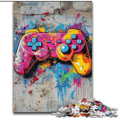 Spiel Graffiti Puzzle für Erwachsene, 1000 Teile, schwieriges, herausforderndes Spiel und Familienspiel, Eltern-Kind-Interaktion (26x38cm) von LYXIANY