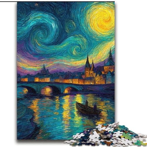 Sternenhimmel-Boot-Puzzle, 2000 Teile, für Teenager, anspruchsvolles Spiel und Familienspiel, Eltern-Kind-Interaktion (70x100cm) von LYXIANY