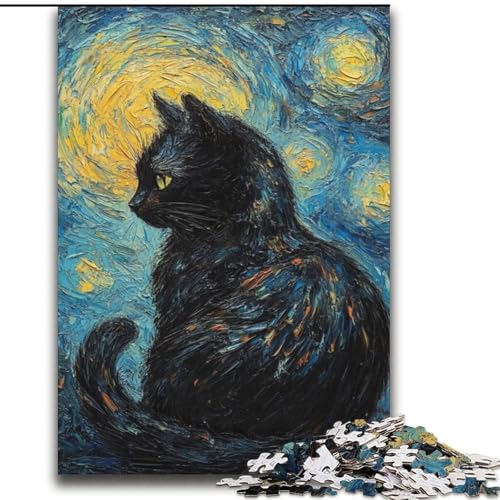 Sternenhimmel-Katzen-Puzzle für Erwachsene 2000, anspruchsvolles Spiel und Lernspiel für die ganze Familie zum Geburtstag, Weihnachten (70x100cm) von LYXIANY