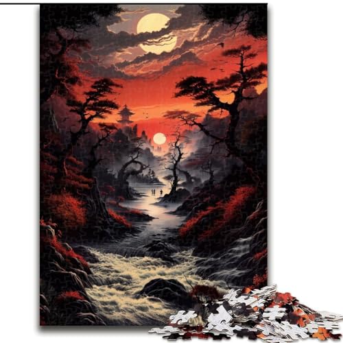 Strandlandschaft, 1000-teiliges Puzzle für Erwachsene und Jugendliche, anspruchsvolles Spiel und Familienspiel, Künstlersammlung, bildende Kunst für Kinder ab 14 Jahren (50x75cm) von LYXIANY