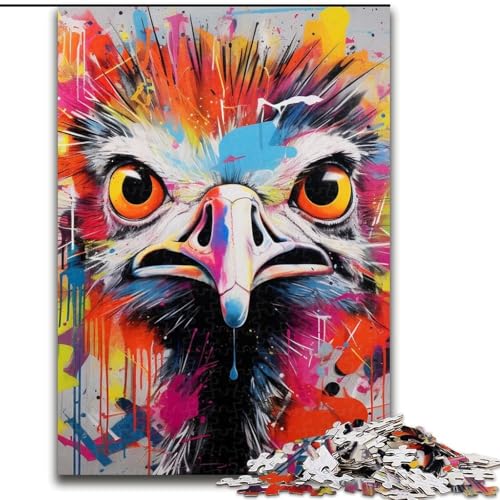 Straußen-Graffiti-Puzzle, 1000 Teile, Geschenke, anspruchsvolle Puzzles, hirnforderndes DIY-Dekorationsspiel, interaktives Familienspielzeug, 26x38cm Straußen-Graffiti-Puzzle, 1000 Teile, Geschenke, anspruchsvolle Puzzles, hirnforderndes DIY-Dekorationsspiel, interaktives Familienspielzeug, 26x38cm von LYXIANY