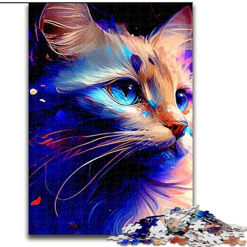 Süßes Katzen-Puzzle, 1000 Teile, pädagogisches Denkspiel, künstlerische Heim- und Bürodekoration, ab 14 Jahren, Größe 38x26cm Süßes Katzen-Puzzle, 1000 Teile, pädagogisches Denkspiel, künstlerische Heim- und Bürodekoration, ab 14 Jahren, Größe 38x26cm von LYXIANY