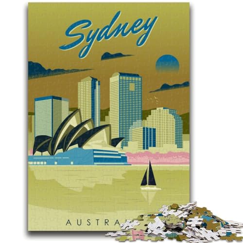 Sydney Australien Reise-Puzzle 1000 Teile für Erwachsene, anspruchsvolles Spiel, Geschenke für die ganze Familie, 1000 Teile (26x38cm) von LYXIANY