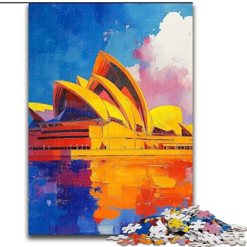 Sydney Opera House 1000-teiliges Puzzle für Erwachsene, Geschenke, Lernspiele, Heimdekoration, Geburtstagsgeschenk, Geschenke, Wandkunst (26x38cm) von LYXIANY
