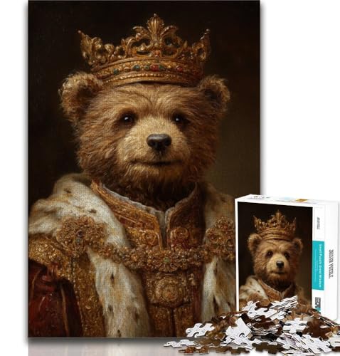 Teddybär-Puzzle mit 1000 Teilen für Erwachsene und Jugendliche, Lernspielzeug, Familienspiele mit passendem Poster und Quizblatt (38x26cm) von LYXIANY