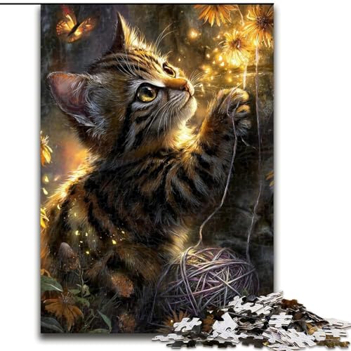 Teufelskätzchen-Puzzles für Erwachsene und Jugendliche, Spielzeug, Lernspiele, Stressabbau, Wichtelgeschenke für Kinder ab 14 Jahren (26x38cm) von LYXIANY