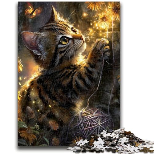 Teufelskätzchen-Puzzles für Erwachsene und Teenager, Puzzle, Spielzeug, Lernspiele, Stressabbau, tolle Geschenke und Spielzeuge (38x26cm) von LYXIANY
