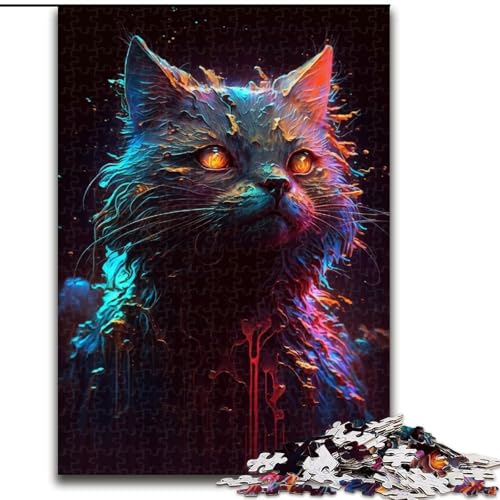 Tier-/Katzen-Malpuzzle für 1000 Teile aus Holz, anspruchsvolles Denkspiel für Teenager, Spaß für den Familienspielabend, Größe 50x75cm Tier-/Katzen-Malpuzzle für 1000 Teile aus Holz, anspruchsvolles Denkspiel für Teenager, Spaß für den Familienspielabend, Größe 50x75cm von LYXIANY