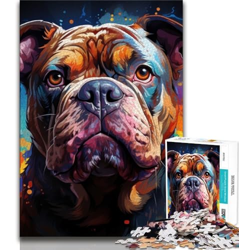 Tier-Bulldoggen-Puzzles für Teenager, Lernspiel-Herausforderungsspielzeug, ganze Familie (50x75cm) von LYXIANY