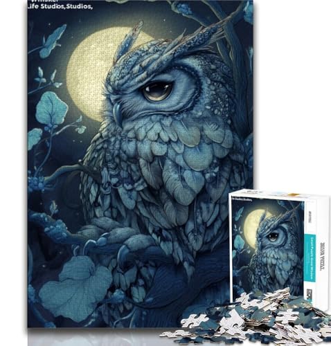 Tier-Eulen-Puzzle für Erwachsene, 1000-teiliges Puzzle, Denkspiel, Wanddekoration, einzigartige Geburtstags, 50x75cm Tier-Eulen-Puzzle für Erwachsene, 1000-teiliges Puzzle, Denkspiel, Wanddekoration, einzigartige Geburtstags, 50x75cm von LYXIANY