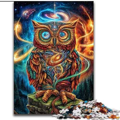 Tier-Fantasie-Eulen-Puzzle für Erwachsene und Teenager, Lernspiel, Herausforderung, Spielzeug, Geburtstagsgeschenk, Geschenke, Wandkunst (26x38cm) von LYXIANY