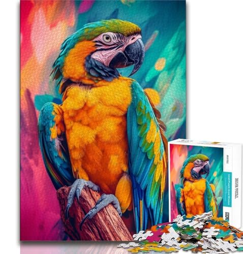Tier-Papagei-Puzzle 1000 Teile für Teenager-Geschenke, Lernspiele, Heimdekoration, als Geschenk für die ganze Familie (50x75cm) von LYXIANY