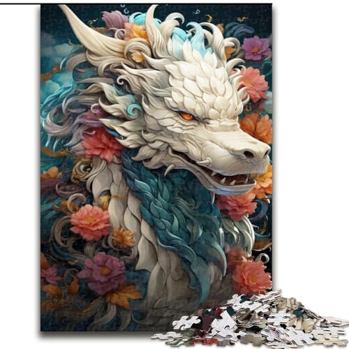 Tierische, Bunte Drachen-Puzzles für Erwachsene, Herausforderung für die Gehirnintelligenz, süchtig machendes Spielzeug, Geburtstagsgeschenk für Kinder ab 14 Jahren (50x75cm) von LYXIANY