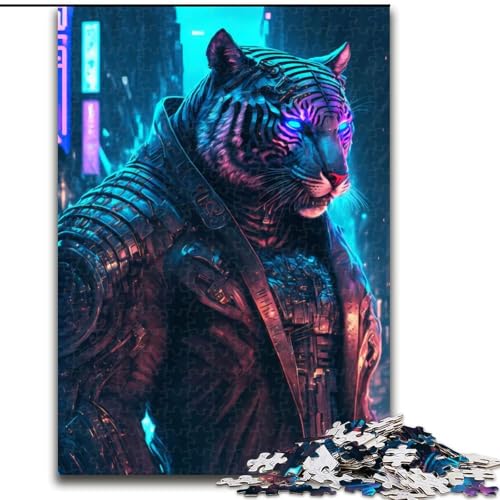 Tiger Man 1000-teiliges Puzzle Anspruchsvolles Denkspiel – Entspannendes Spielzeug für Teenager Größe 50x75cm von LYXIANY
