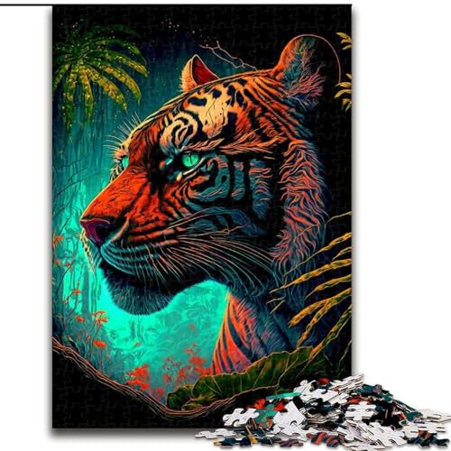 Tiger-Puzzle, 1000 Teile, anspruchsvolles Denkspiel, entspannendes Spielzeug für Teenager, Größe 50x75cm von LYXIANY