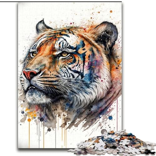 Tiger-Puzzle, 1000 Teile, anspruchsvolles Denkspiel, entspannendes Spielzeug für Teenager, Größe 50x75cm von LYXIANY