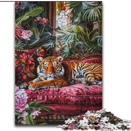 Tiger-Puzzle für Erwachsene, 1000 Teile, für 14+, trainieren Sie Ihr Gehirn und Ihre Hände, Weihnachtsspielgeschenke (26x38cm) von LYXIANY