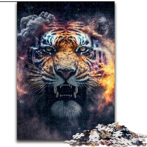 Tiger-Puzzle mit 1000 Teilen für Erwachsene, pädagogisches Denkspiel, künstlerische Heim- und Bürodekoration, ab 14 Jahren, Größe 38x26cm Tiger-Puzzle mit 1000 Teilen für Erwachsene, pädagogisches Denkspiel, künstlerische Heim- und Bürodekoration, ab 14 Jahren, Größe 38x26cm von LYXIANY