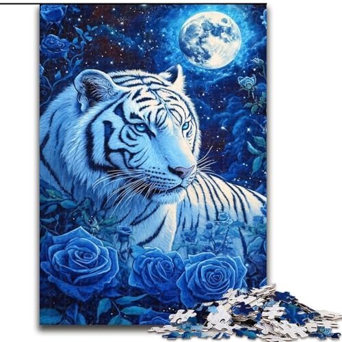 Tiger-Puzzle mit 1000 Teilen für Erwachsene und Jugendliche, Stressabbau, Urlaub zu Hause, Zeit totschlagen, Liebe zwischen Paaren stärken (26x38cm) von LYXIANY