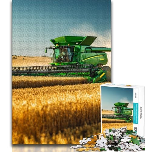 Traktor-Puzzle mit 1000 Teilen für Erwachsene und Jugendliche, Denkspiel, Wanddekoration, einzigartige Geburtstags (38x26cm) von LYXIANY