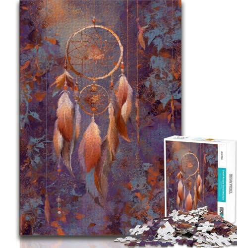 Traumfänger-Ölgemälde-Puzzle für Erwachsene, 1000-teiliges Puzzle, Lernspiele, Heimdekoration, Geschenk für die ganze Familie (38x26cm) von LYXIANY