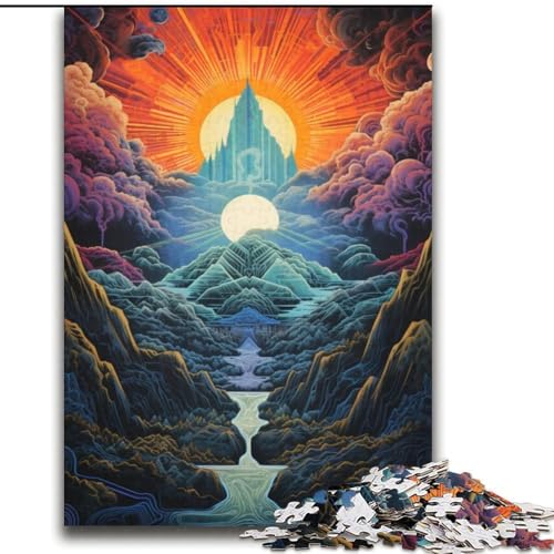 Traumhaft schöne Berge Puzzles für Teenager, Lernspielzeug für die ganze Familie, geeignet als Schreibtischdekoration (70x100cm) von LYXIANY