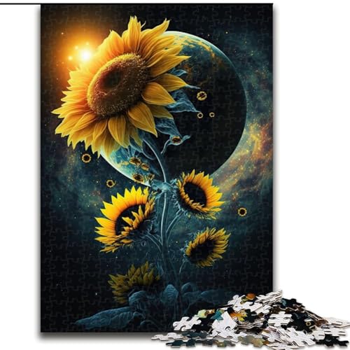 Universum-Sonnenblumen-Puzzle, 1000 Teile, anspruchsvolles Denkspiel, entspannendes Spielzeug für Teenager, Größe 50x75cm von LYXIANY
